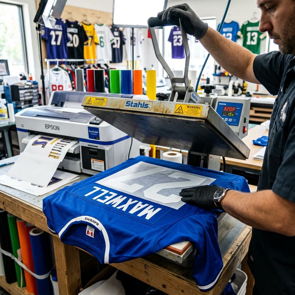 Jersey customization and printing process